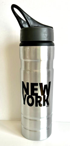 New York Water Bottle Aluminum 27 Oz NY Graphic