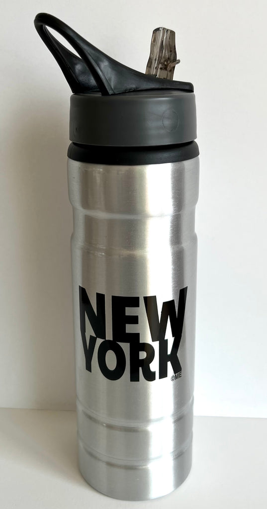 New York Water Bottle Aluminum 27 Oz NY Graphic