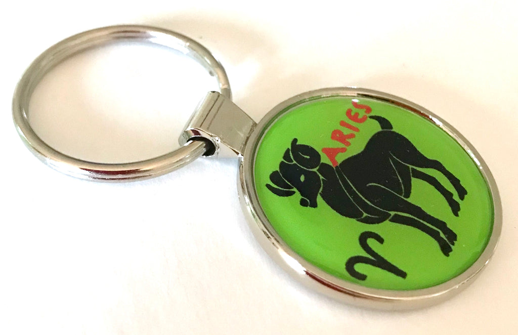 Zodiac Aries Dome Keychain