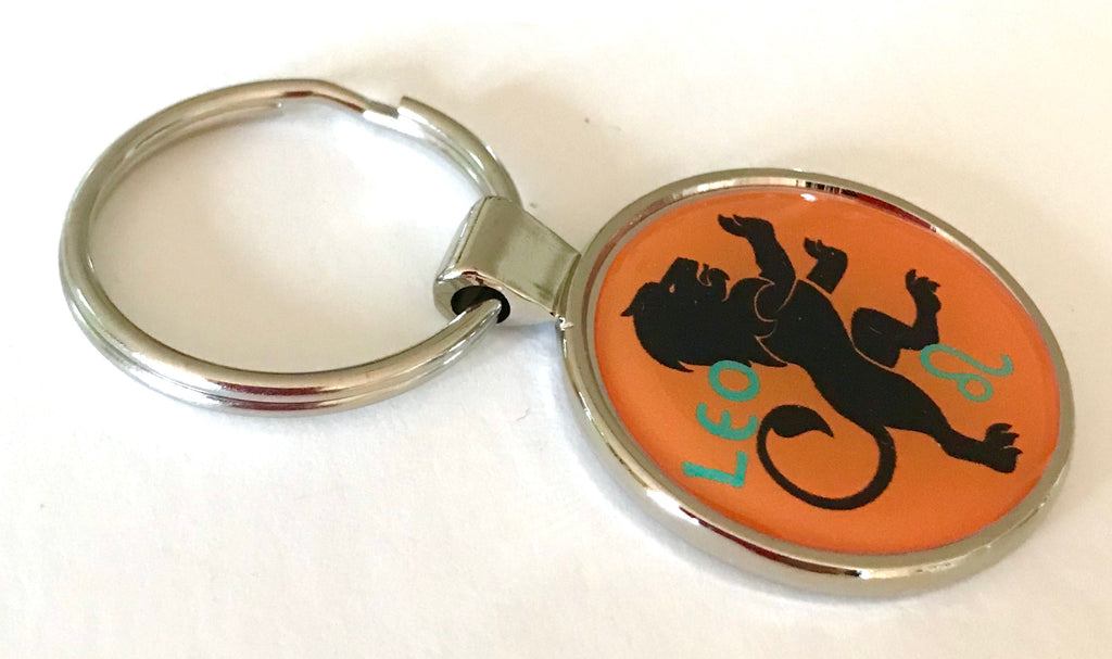 Zodiac Leo Dome Keychain
