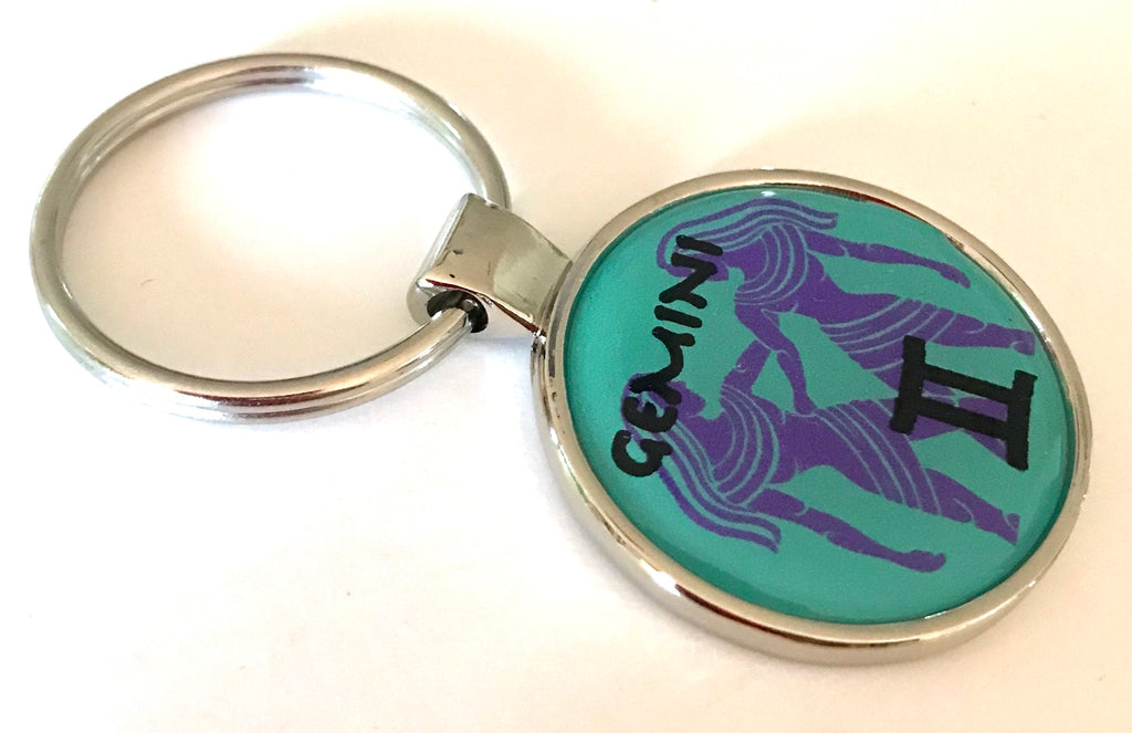 Zodiac Gemini Dome Keychain