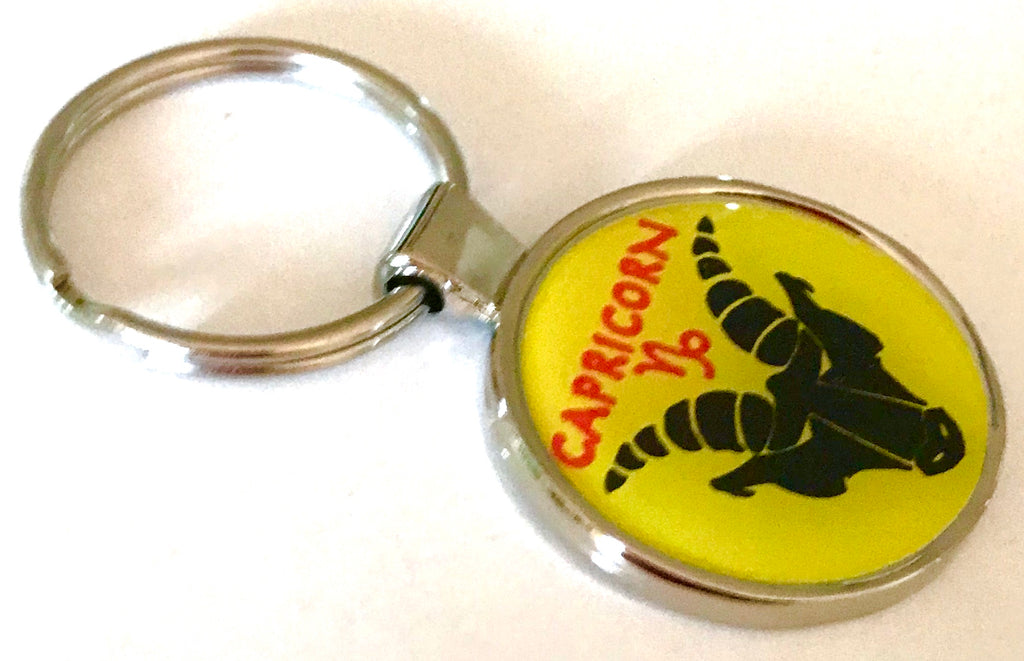 Zodiac Capricorn Dome Keychain
