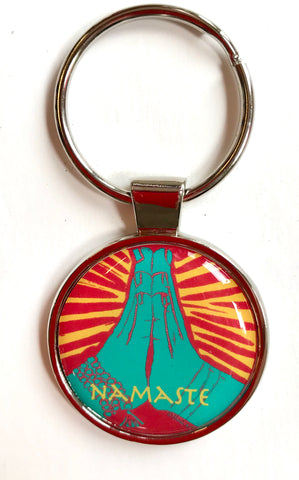 Namaste Prayer Hands Keychain Yoga New Age Meditation Gift