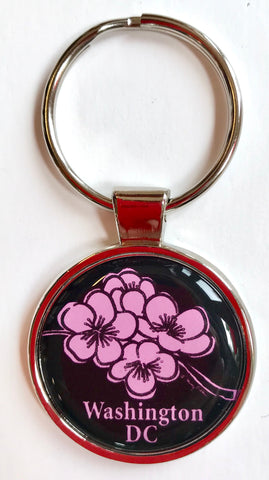 Washington DC Keychain Cherry Blossoms