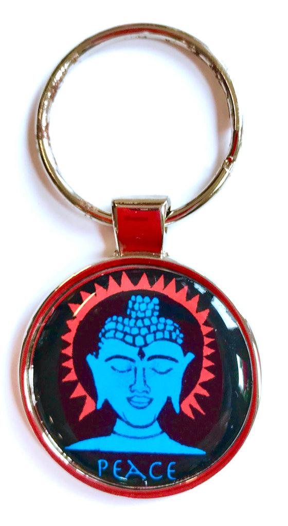 Buddha Peace Keychain Yoga New Age Meditation Gift