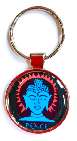 Buddha Peace Keychain Yoga New Age Meditation Gift