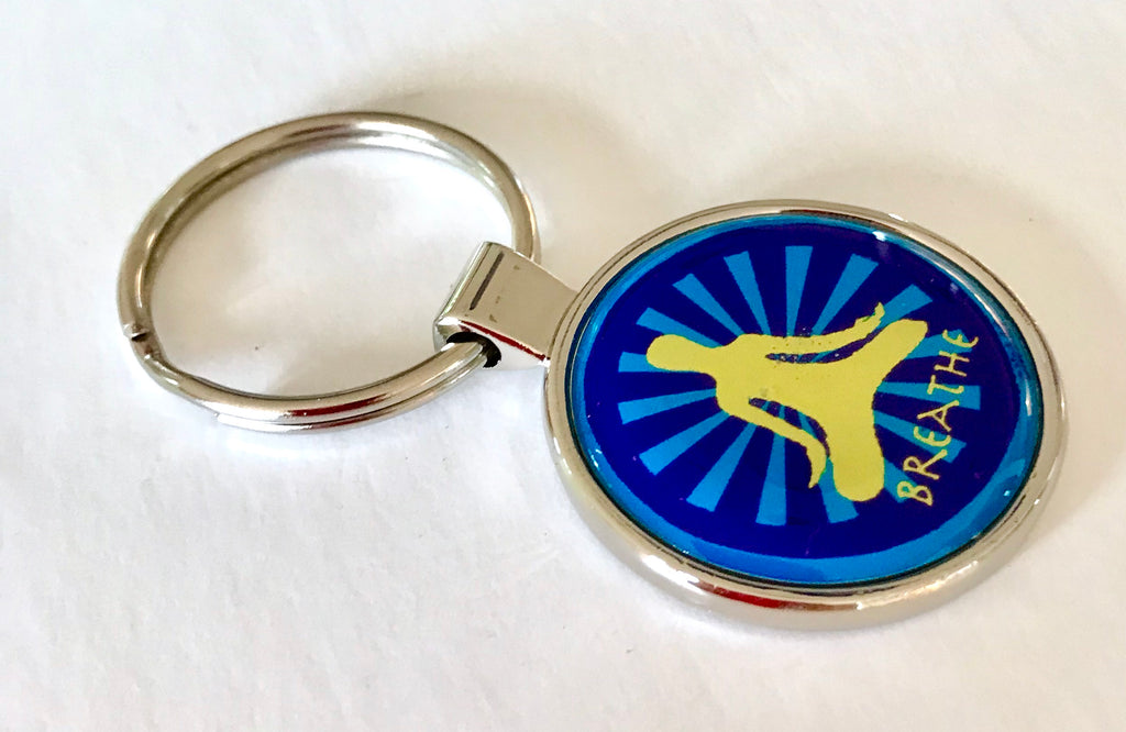 Breathe Meditate Keychain Yoga New Age Meditation Gift