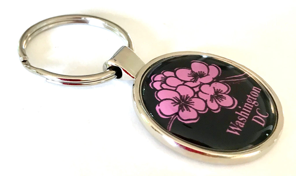 Washington DC Keychain Cherry Blossoms