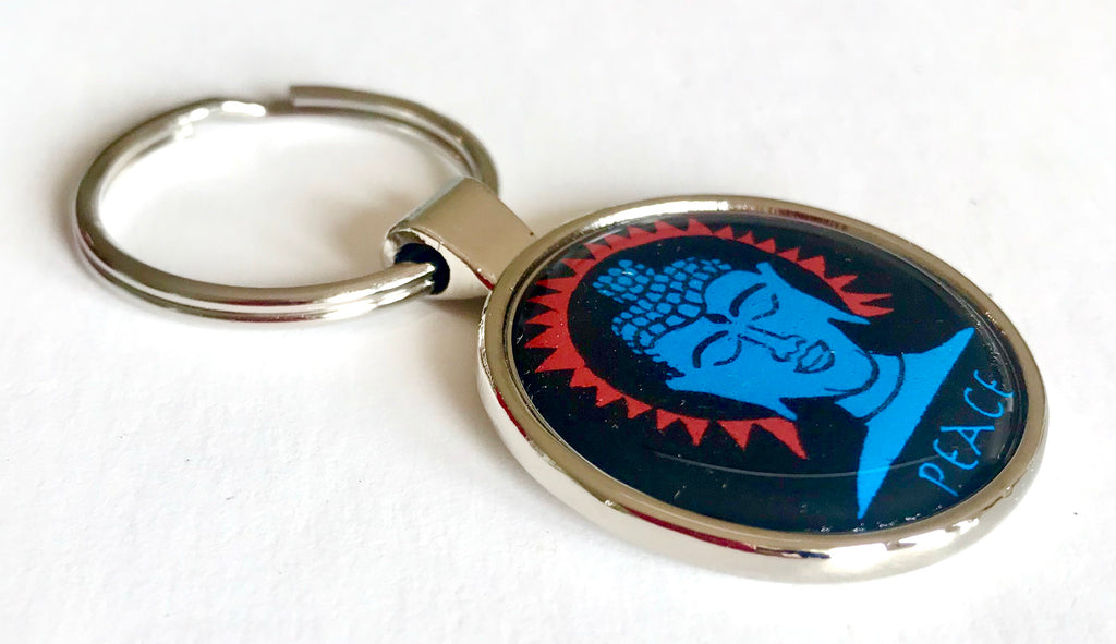 Buddha Peace Keychain Yoga New Age Meditation Gift