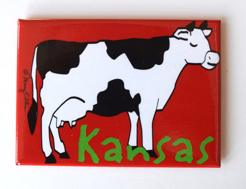 Kansas Magnet Cow