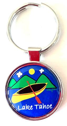 Lake Tahoe Keychain Canoe