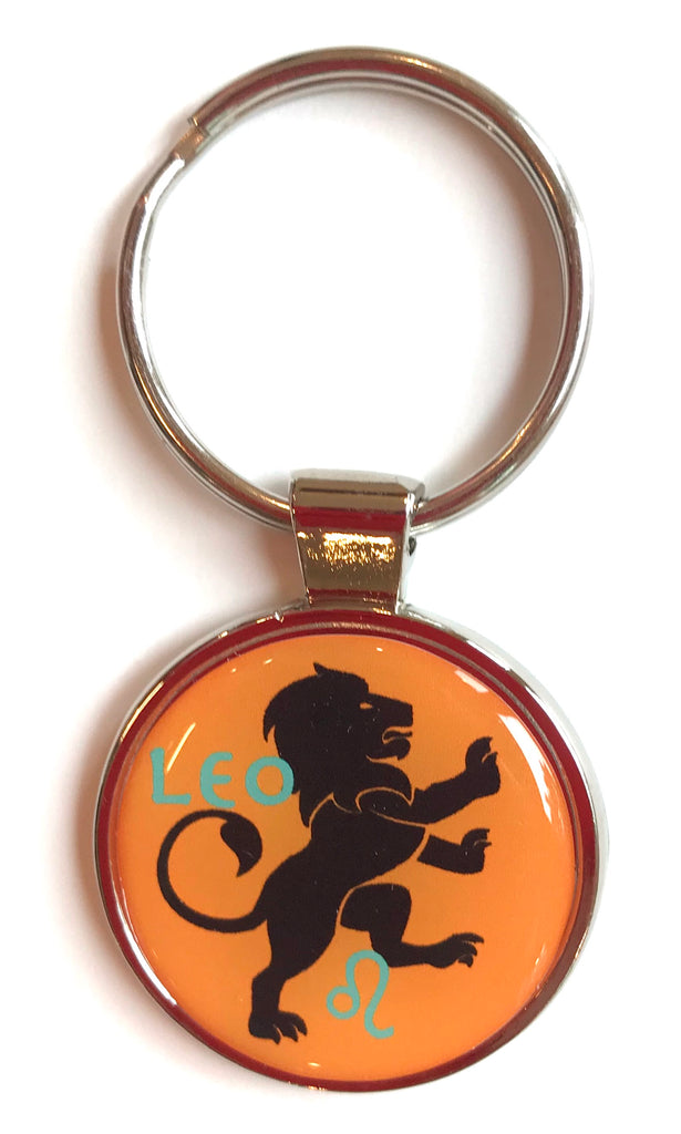 Zodiac Leo Dome Keychain