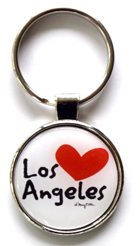 Los Angeles Keychain Heart