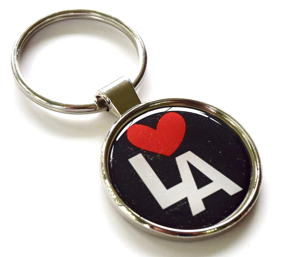 Los Angeles Keychain Heart Black - Fifth Avenue Manufacturers