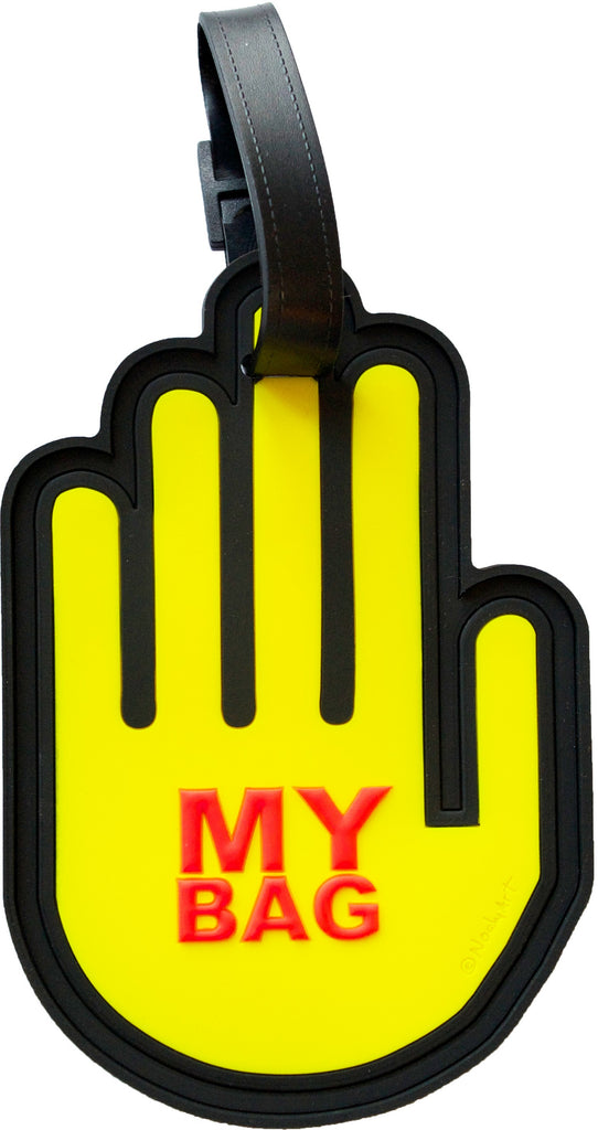 Hand Yellow Luggage Tag