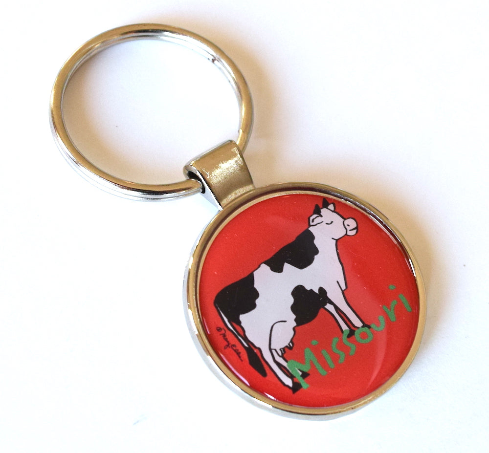 Missouri Keychain Cow
