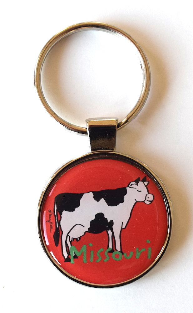 Missouri Keychain Cow