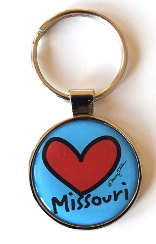 Missouri Keychain Heart