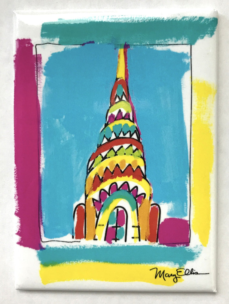 New York Chrysler Abstract Magnet