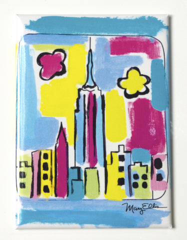 New York Skyline Abstract Magnet
