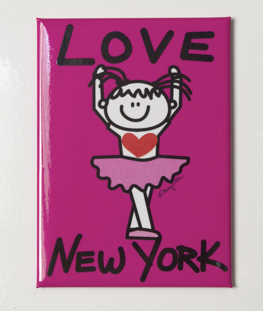 New York Ballerina Pink Magnet