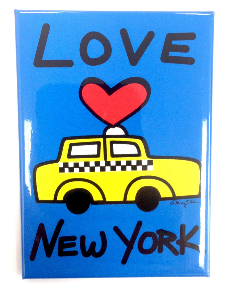New York Taxi Blue Magnet