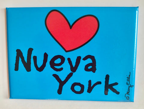 Nueva York New York Spanish Blue Magnet