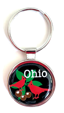 Ohio Keychain Cardinals Buckeyes