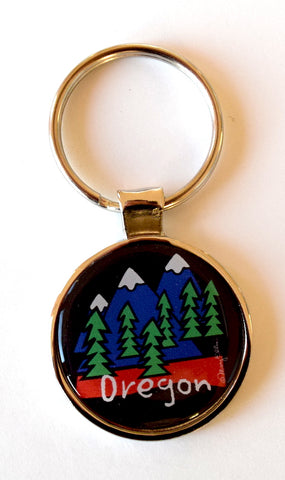 Oregon Keychain Mountains