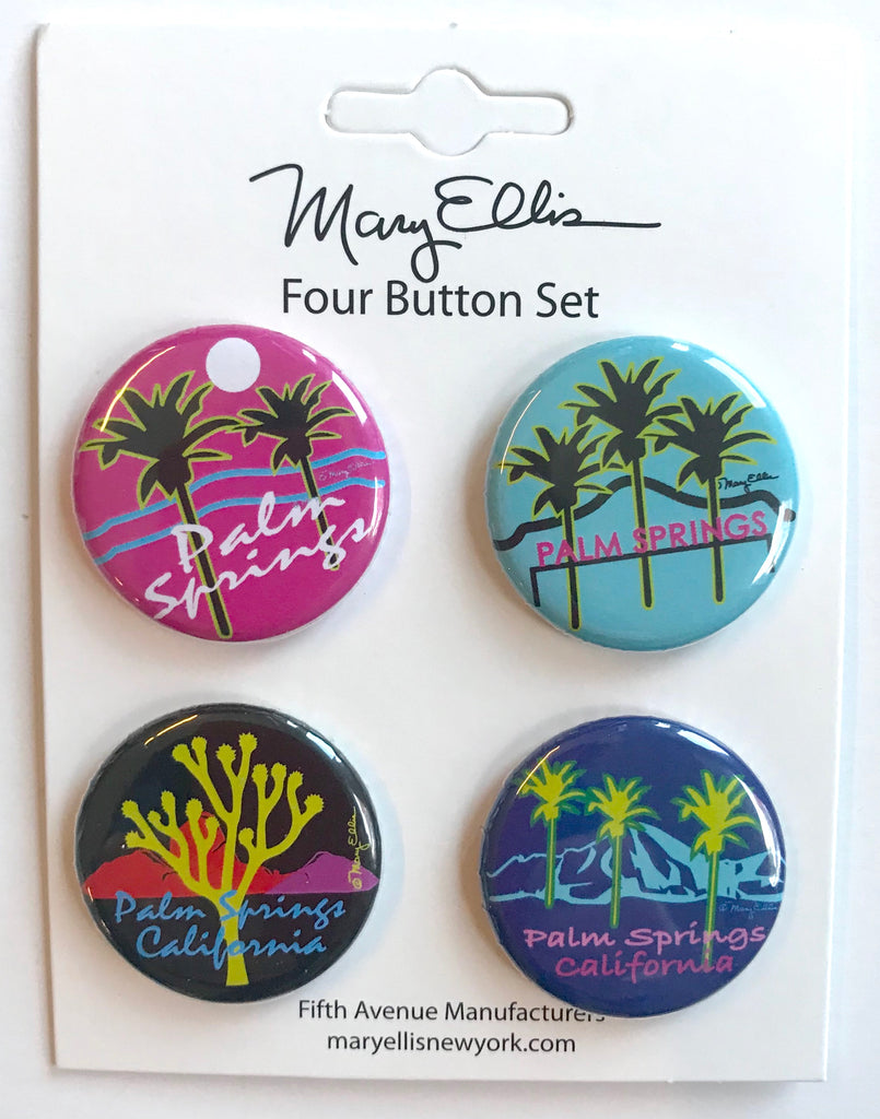 Palm Springs Button Set of 4