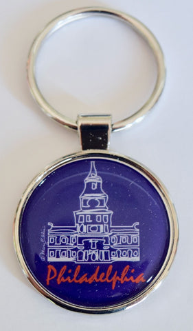 Philadelphia Keychain Script Independence Hall