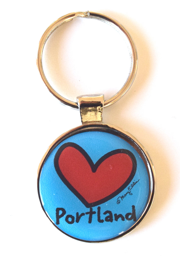 Portland Oregon Keychain Heart