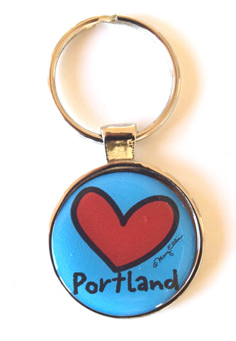 Portland Oregon Keychain Heart