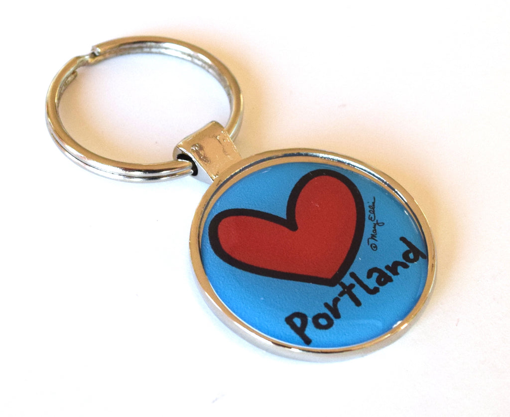 Portland Oregon Keychain Heart