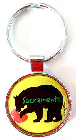 Sacramento Keychain Bear Heart