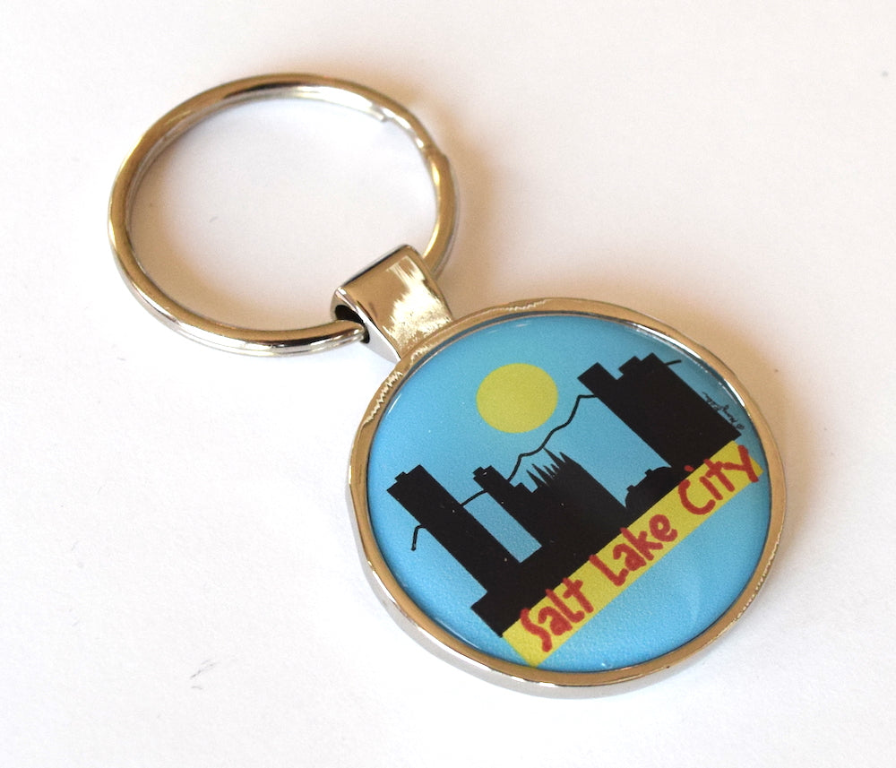Louisiana State Keychain With Cities 