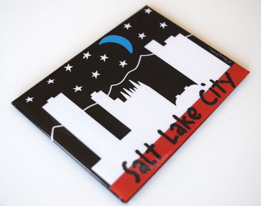 Salt Lake City Magnet Skyline Night