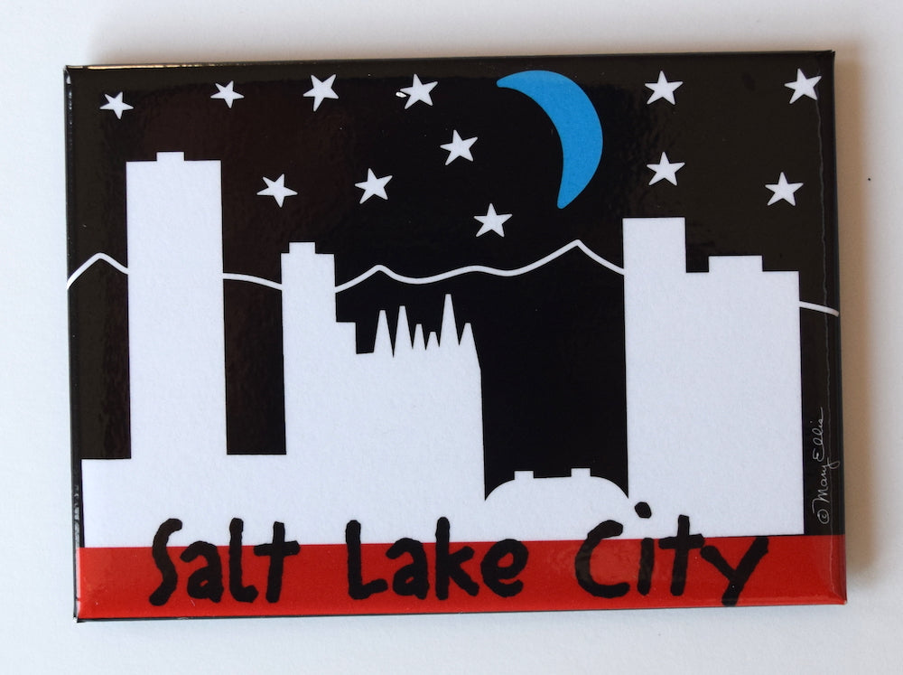 Salt Lake City Magnet Skyline Night