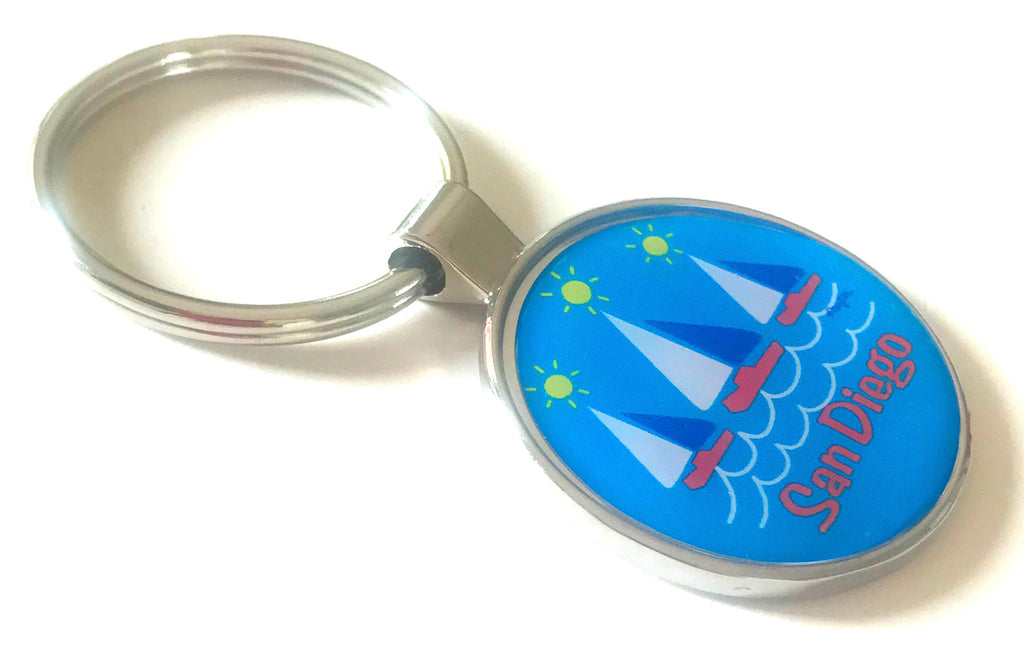 San Diego Keychain Sailboat