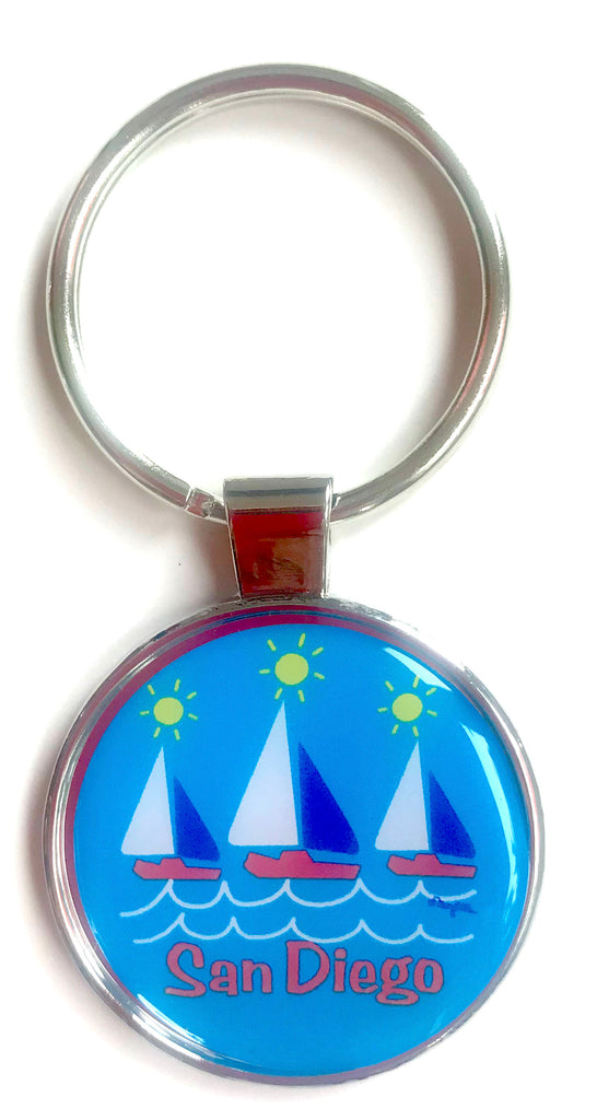 San Diego Keychain Sailboat