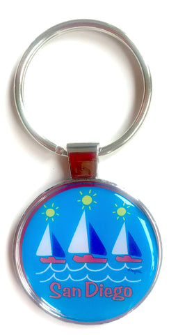 San Diego Keychain Sailboat