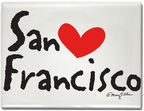 San Francisco Heart Magnet