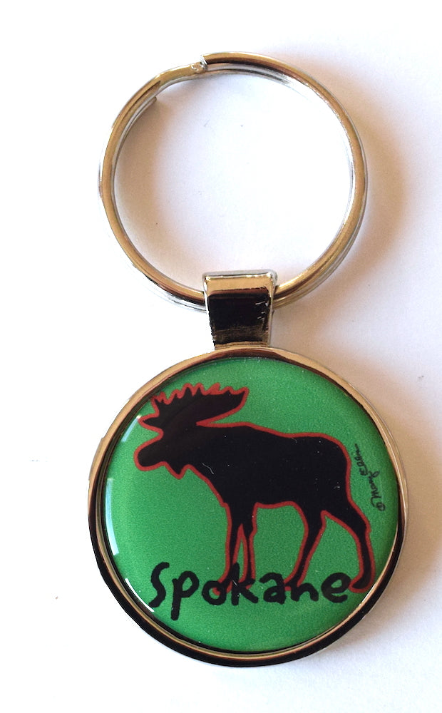 Spokane Washington Keychain Moose
