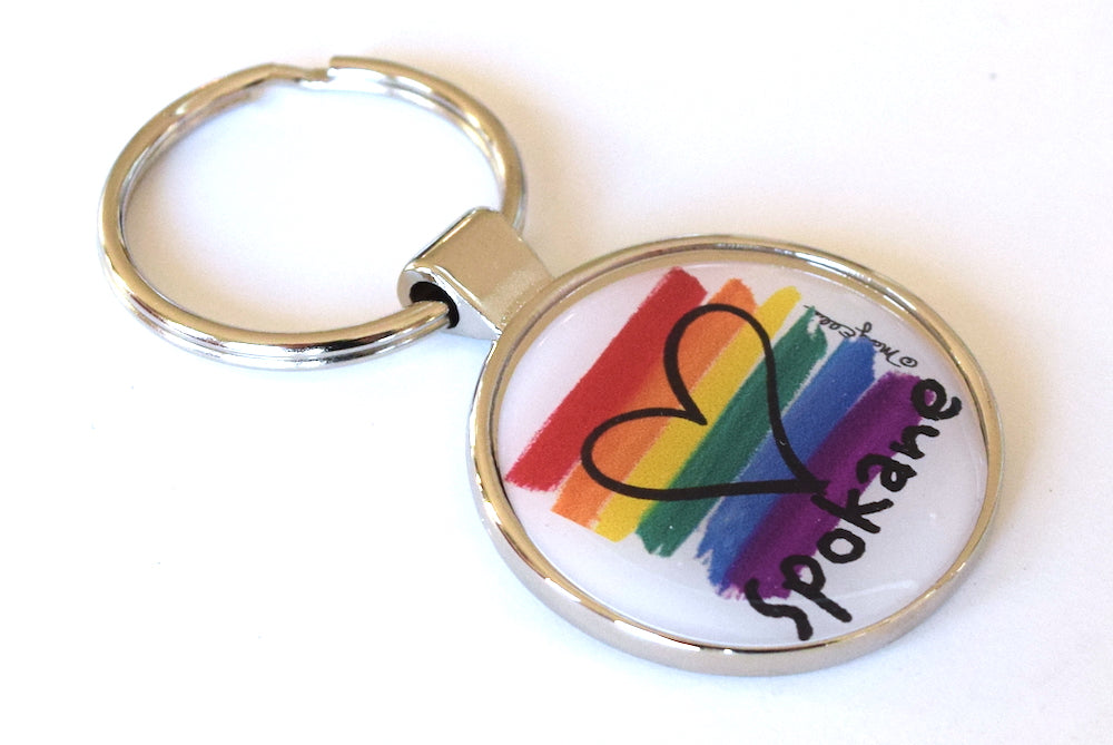 Coach Keychain Rainbow LEGACY Pride Heart Keychain Fob Purse Charm Style#  92109 - $21 - From Kristen