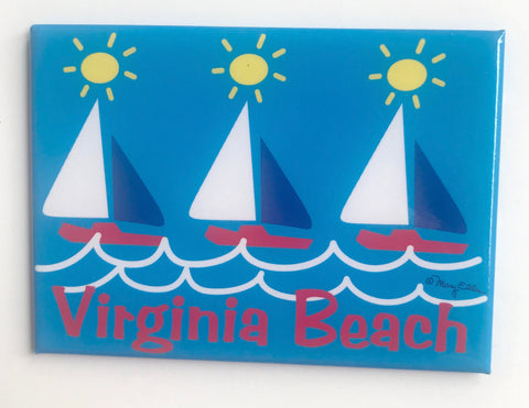 Virginia Beach Sailboat Sunshine Magnet