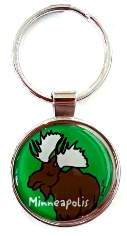 Minneapolis Keychain Big Moose