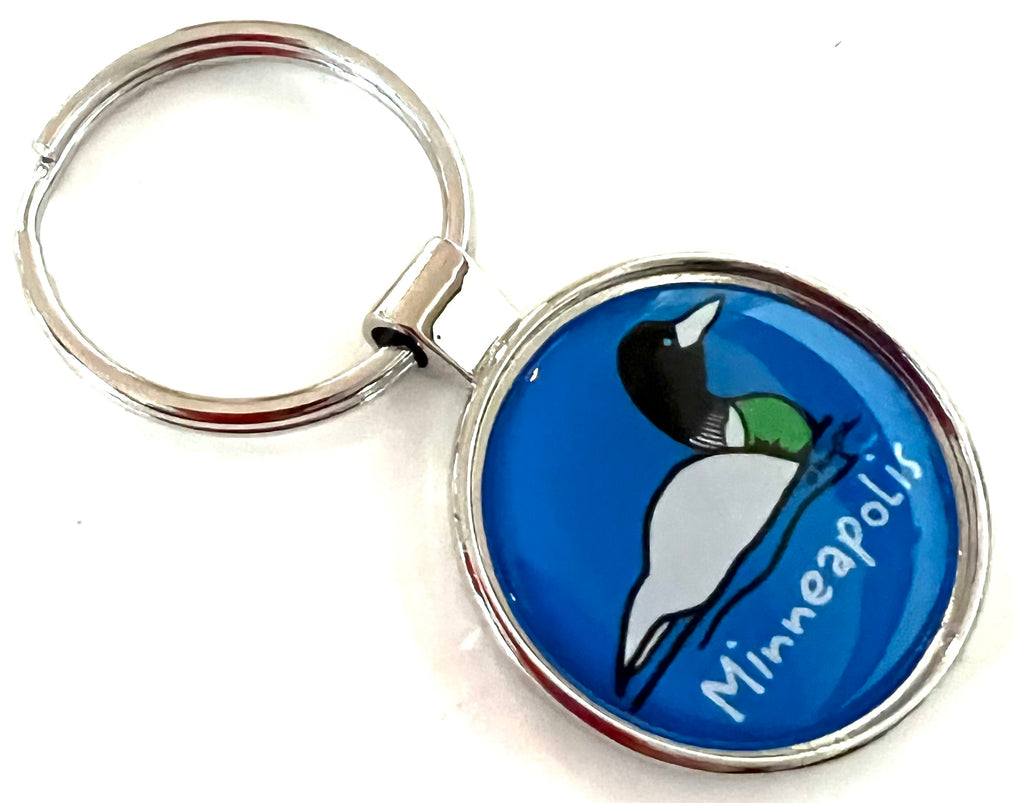 Minneapolis Keychain Loon Blue