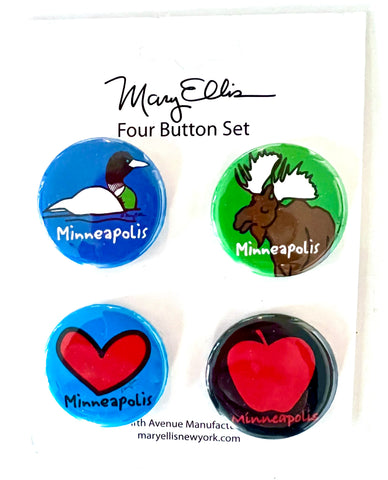 Minneapolis Button Set of 4