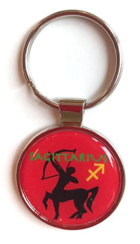 Zodiac Sagittarius Dome Keychain