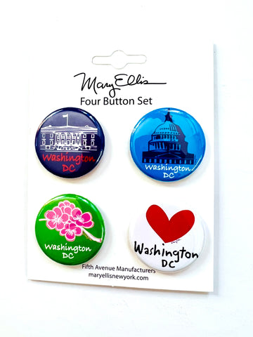 Washington DC Button Set of 4
